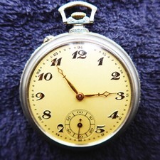 solide HERREN TASCHENUHR m. JH-Werk 38, Ankerhemmung, gute Funktion, ca. 1928