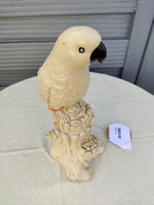 Deko Papageifigur aus Kunstharz? Gebraucht, Farbe weiß-creme, ca 30cm hoch