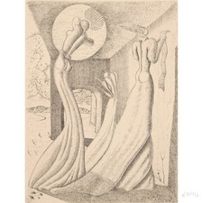 OTFRIED H. CULMANN RADIERUNG FIGUREN ARCHITEKTUR SURREAL FANTASTISCH VP: 286€*