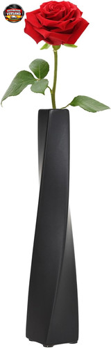 Keramik bodenvase 24cm schwarz - keramik,