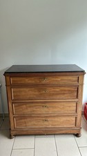 Schöne antike Gründerzeit Kommode Louis Philippe Nussbaum Sideboard