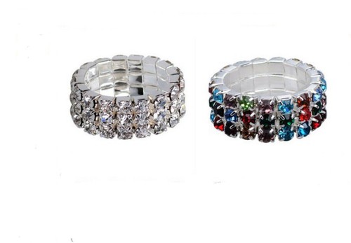 Ring zirkonia dehnbar - ring, silber