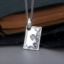 A27 Anhänger Spielkarte Pik As Sterling Silber 925