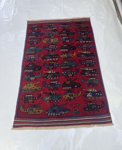 758 afghan kriegsteppich - #758,