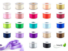 10m Satinband 38mm DOPPELSEITIG Double Schleifenband Dekoband Hochzeit 40mm 4cm