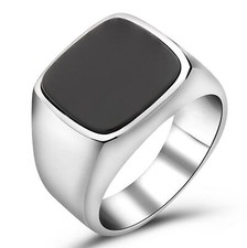 Siegelring Onyx Stein Schwarz