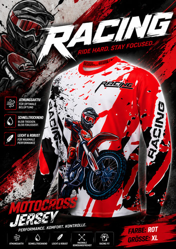 Motocross jersey langarm - jersey,