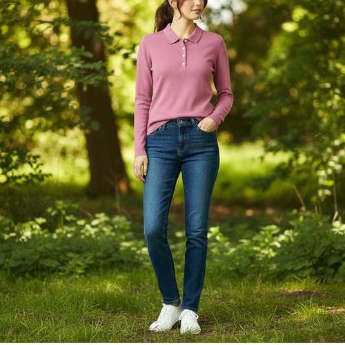 Damen poloshirt rosa - damen,