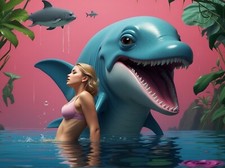 AI ART limitierter Kunstdruck (Exponat einer Ausstellung von Saki Vuma) gerahmt