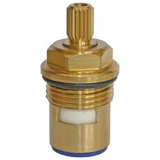 Keramik Ventiloberteil 1/2" 90° rechtsschließend, Oberteil Blau Kaltwasser