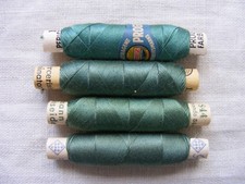 Nähgarn Nähseide Garn Konvolut 4 Rollen Set grün MEZ Gütermann Amann Handarbeit