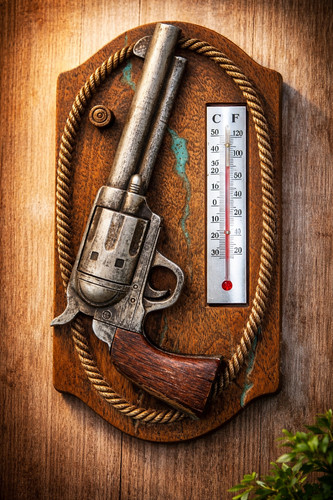 Wand thermometer gun western - thermometer,