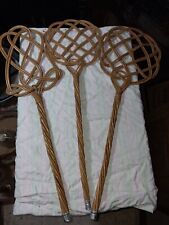 3  Antike Teppichklopfer 75cm Lang aus Weidenrohr schöne Deco