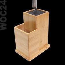 MESSERBLOCK BAMBUS Holz ohne Messer unbestückt Borsten mit Borsteneinsatz