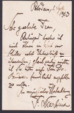 Franz Skarbina Maler Zeichner Impressionismus Brief Autograph Handschrift 1903