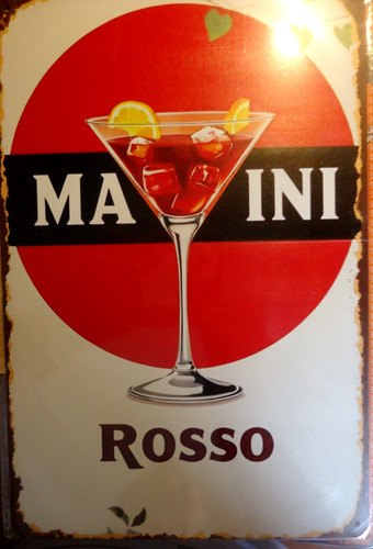 Martini rosso blechschild - rosso,