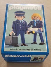 Playmobil 3100 Lufthansa Airlines Pilot & Stewardess Flugbegleiterin ungeöffnet