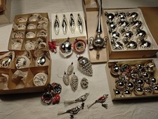 Alter Weihnachtsbaumschmuck Reflexkugel, Vögel Lauscha Christbaumschmuck DDR