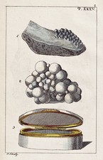 Vulkanischer Kalkstein Dose Tuff Vulkangestein Kupferstich engraving Wilhelm