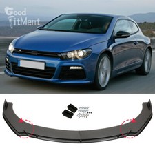 Für VW Scirocco 3 Kohlefaser Schwarz Frontspoiler Lippe Spoilerschwert Splitter