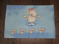 Baumwoll-Panel "4 Mäusekavaliere" 41 x 31 cm - vorgewaschen