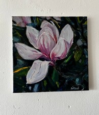 Original ölbild magnolie - Ölbild,