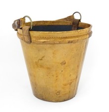 Feuereimer antik Leder