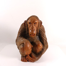 antiker geschnitzer Holz Affe