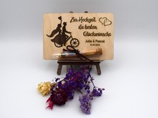 Geldgeschenk, personalisierte Geschenkkarte zur Hochzeit "Brautpaar auf Fahrrad"