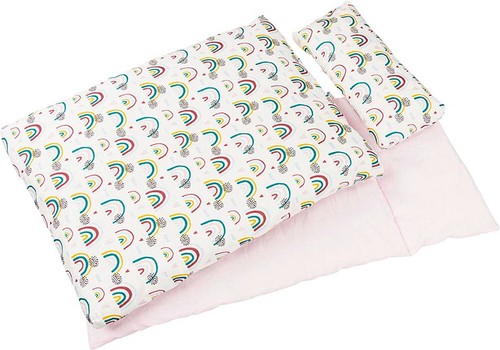 Puppenbettzeug regenbogen - puppenbettzeug,