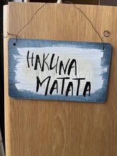 Schild, klein, Holzbrettchen, handbemalt 