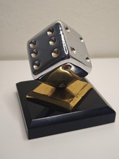 Deko würfel metall skulptur - deko,