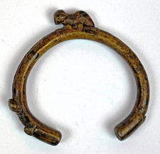 Primitivgeld Armreif mit Tierdarstellung Elfenbeinküste Westafrika 33g 57mm