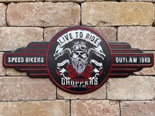 Blechschild Live To Ride 84 cm