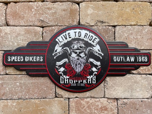 Blechschild live ride cm - blechschild,