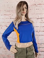 Bench Damen Performance Top langarm Sporttank Sportshirt Shirt Blau Gr. S-XL