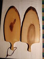 2 x Jausenbrett, Servierbrett , Brotzeitbrett ,Griffrinde ,Holz Servierbrett XXL