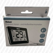 MEBUS digitales Thermometer Innen und Außen mit kabelgebundenem Außensensor