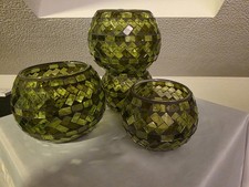 4  handgearbeitete Glas Mosaik