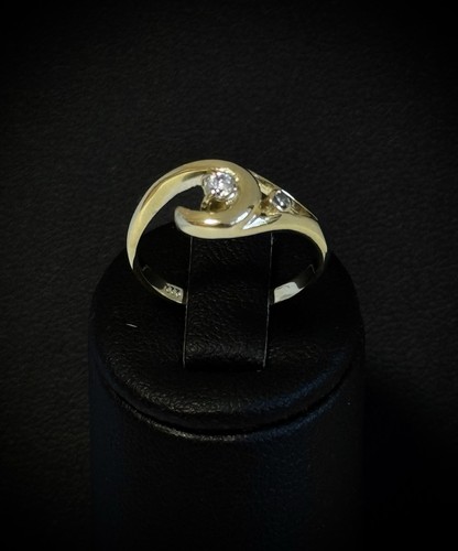 Goldring mit zirkonia - , gold