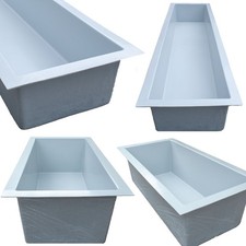 GFK Becken rechteckig hellgrau