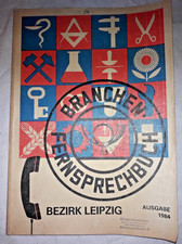 DDR Telefonbuch Branchen Fernsprechbuch 1984 Bezirk LEIPZIG