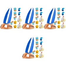  48 PCs Harzmikrolandscape -Modelle dekorative Figuren Mediterraner Stilmodelle