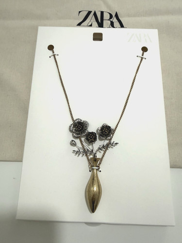 Zara metall blumen kette - zara,