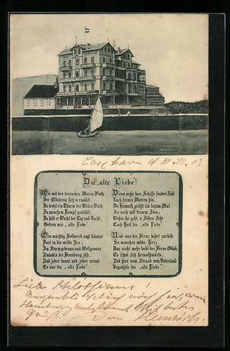 Cuxhaven ansichtskarte hotel - ansichtskarte,,