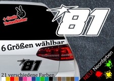 Startnummer 81 Aufkleber