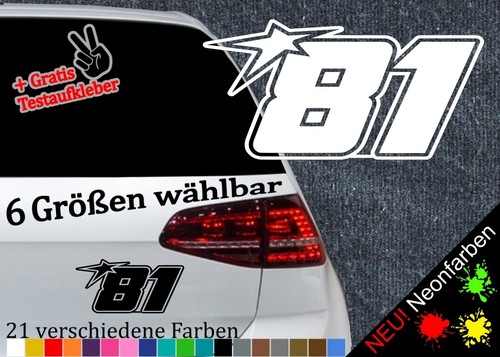 Startnummer aufkleber - 81,