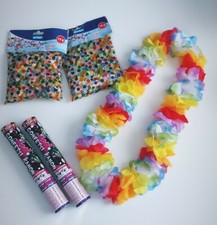 geburtstagsdeko Konfetti Konfettikanonen hawaii Kette 