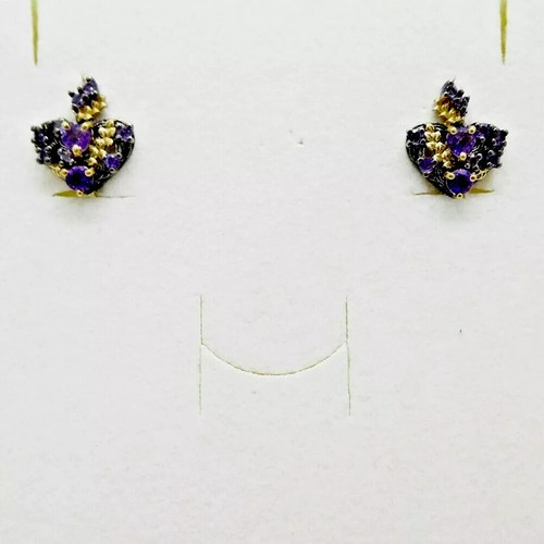 Herz amethyst ohrringe - amethyst,