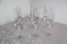 6 Luxus Schott Zwiesel Champagner Gläser Sektgläser Trauben am Griff edel Prunk